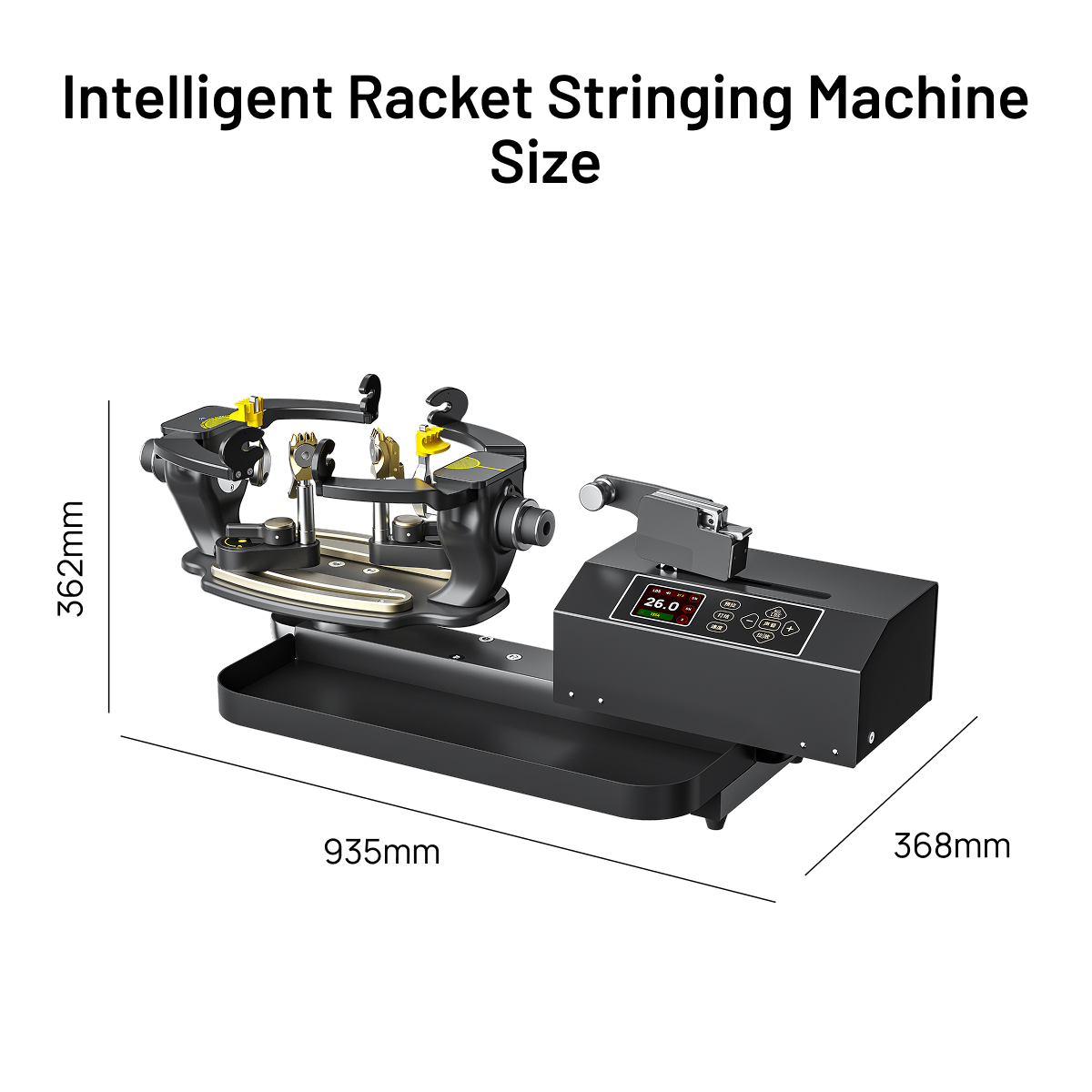 Racquet stringing machine mechanisms and tension head components